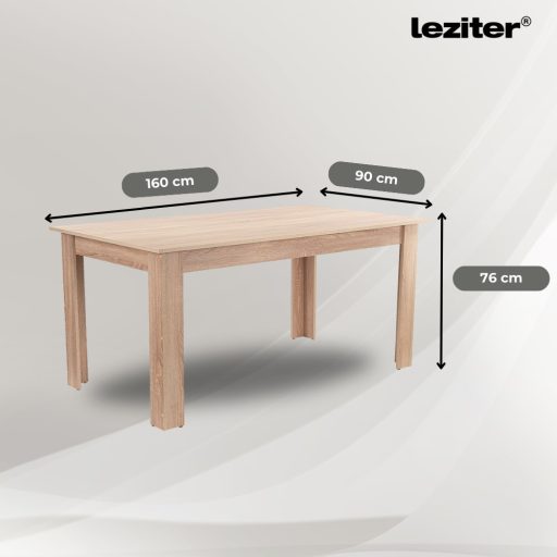 Leon 6+1 étkező garnitúra sonoma tölgy-fekete
