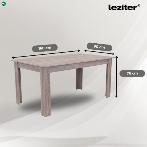 Leon 6+1 étkező garnitúra yorki tölgy-szürke