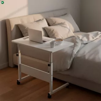 Állítható magasságú laptopasztal 80x40 cm fehér