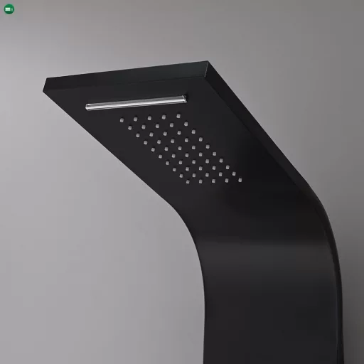 Alegro Black hidromasszázs zuhanypanel, rozsdamentes acél