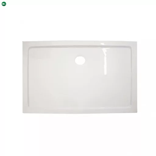 Modena Slim aszimmetrikus szögletes akril zuhanytálca, 80x120 cm