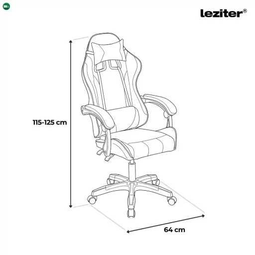 Raven gamer irodai forgószék fekete