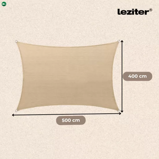 Rana napvitorla négyszög alakú 4x5 m bézs