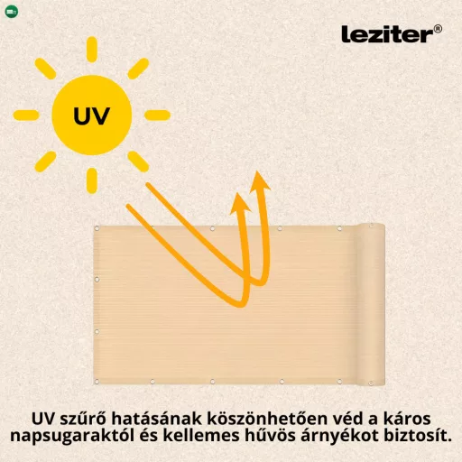 Erkély árnyékoló, belátásgátló 7 m bézs