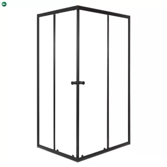   Olga SQ Element 80x90 fekete szögletes zuhanykabin tálca nélkül