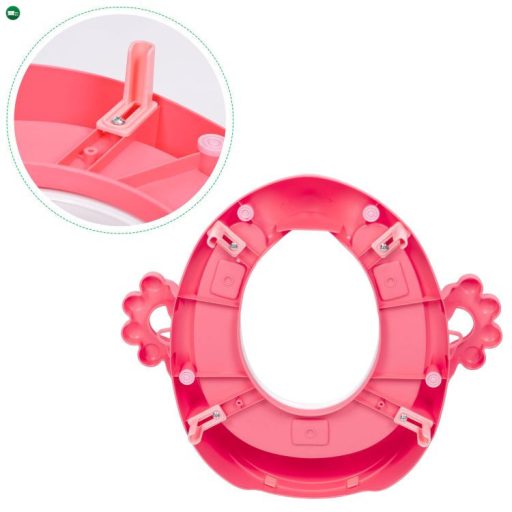 Wc szűkítő ülőke fülekkel puha párnával rózsaszín