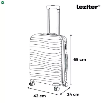   TraveLux Voyager közepes bőrönd keményfedeles 68x45x25 cm