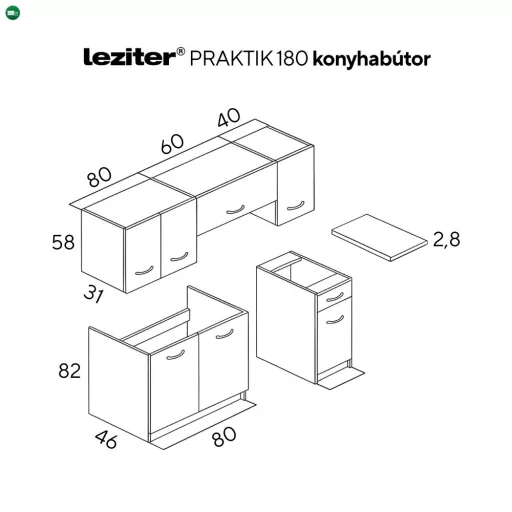Praktik 180 konyhabútor