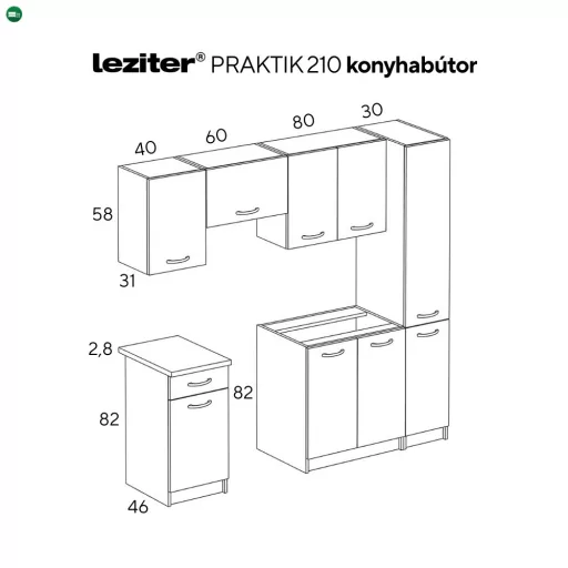 Praktik 210 konyhabútor