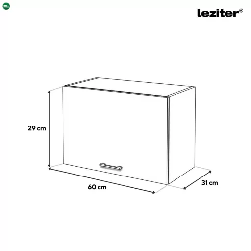 Praktik 60 felső szekrény 1 felnyíló ajtós, fehér-fehér