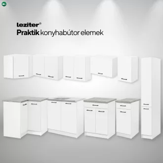   Praktik 60 felső szekrény 1 felnyíló ajtós, fehér-fehér