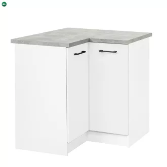 Praktik 90 alsó sarok szekrény 2 ajtós, fehér-fehér