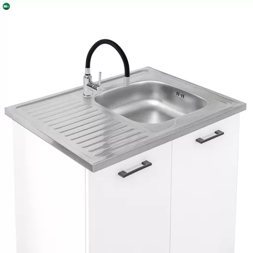 Primo 220 konyhabútor fehér, chromix munkalappal