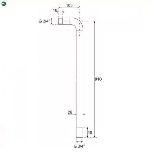 PRP térben álló kádhoz csaptelep csatlakozó láb