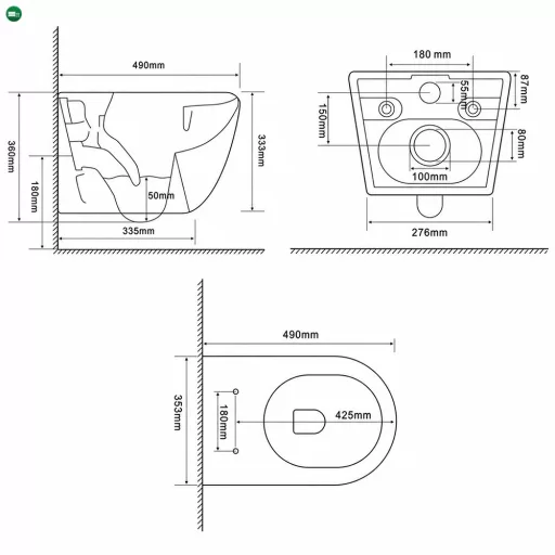 Roya Delano 082B falba építhető WC tartály szett