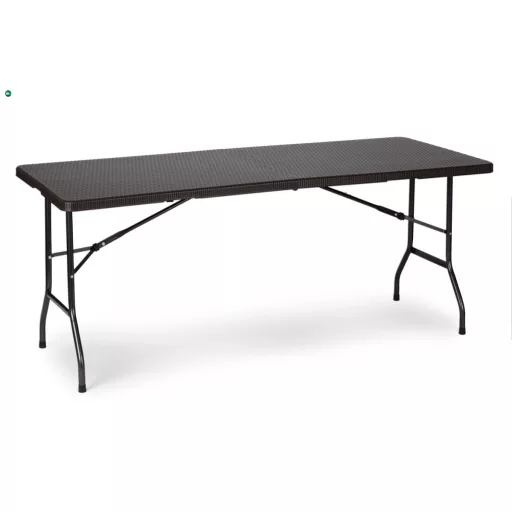 Rattan hatású összecsukható kerti asztal