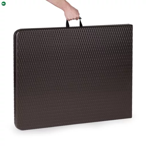 Rattan hatású összecsukható kerti asztal