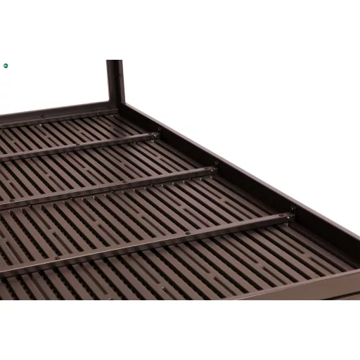 6 személyes kerti asztal 156x78 cm polywood barna