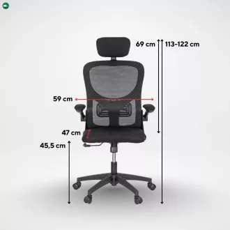 Flexo ergonomikus irodai forgószék deréktámasszal