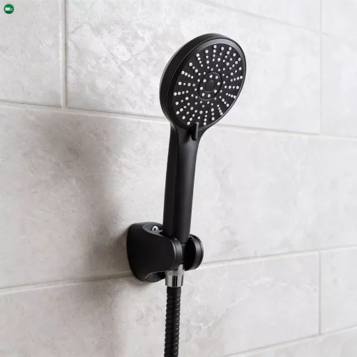 Lili 5 funkciós kézizuhany tömlővel tartóval fekete