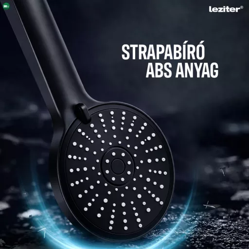 Lili 5 funkciós kézizuhany tömlővel tartóval fekete