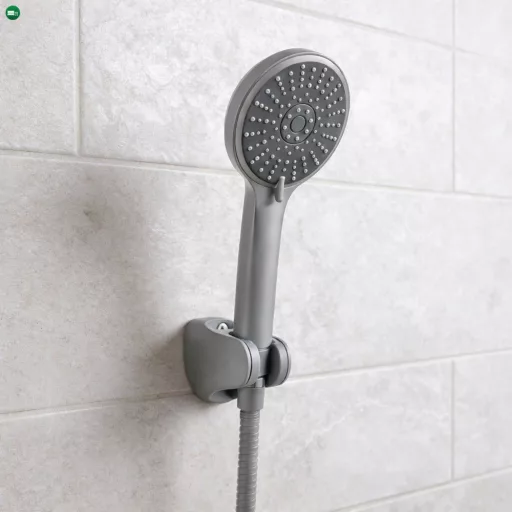 Lili 5 funkciós kézizuhany tömlővel tartóval szürke