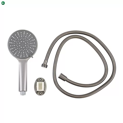 Lili 5 funkciós kézizuhany tömlővel tartóval szürke