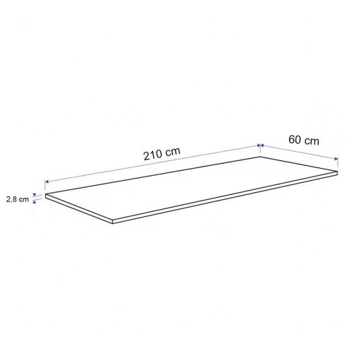Konyhai munkalap 210 x 60 x 2,8 cm Sonoma tölgy