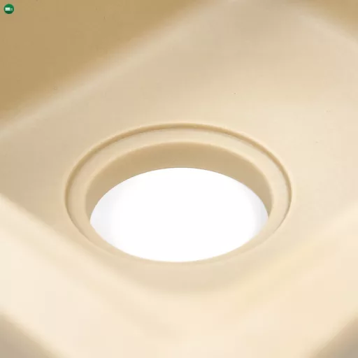 Tia szögletes két medencés gránit mosogató szifonnal bézs