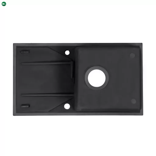 Gori szögletes egy medence + csepegtető gránit mosogató szifonnal fekete