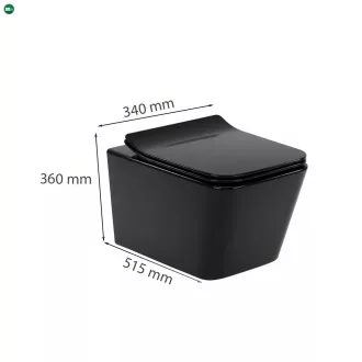 Tina fali rimless WC soft close ülőkével