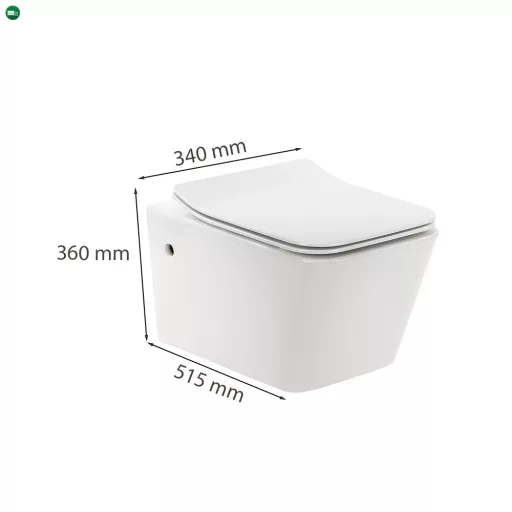 Tina fali rimless WC soft close ülőkével