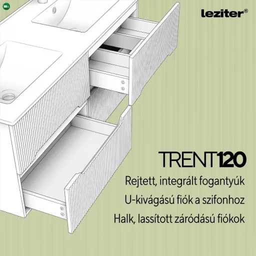 Trent 120 alsó szekrény mosdóval
