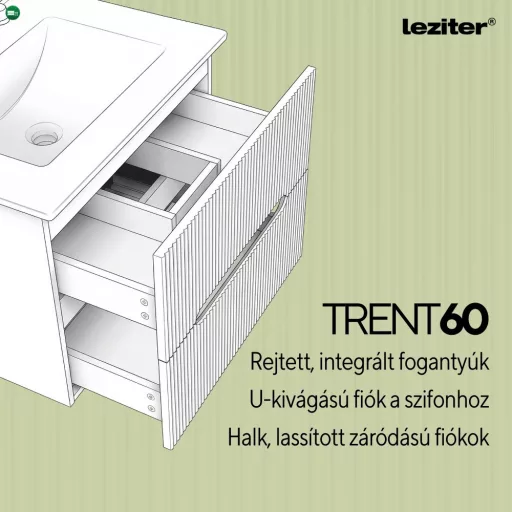 Trent 60 alsó szekrény mosdóval