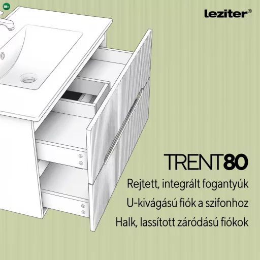 Trent 80 alsó szekrény mosdóval