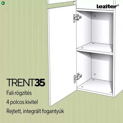 Trent függesztett oldal szekrény