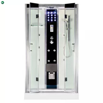 Tuluza 80x120 cm szögletes hidromasszázs zuhanykabin