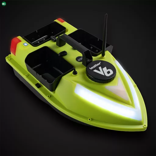 Etetőhajó V6 GPS 3 tartályos hátra és oldalkidobós nightlight