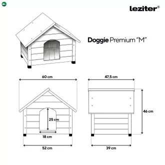 Doggie Premium hőszigetelt kutyaház "M"
