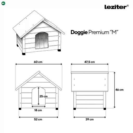 Doggie Premium hőszigetelt kutyaház "M"