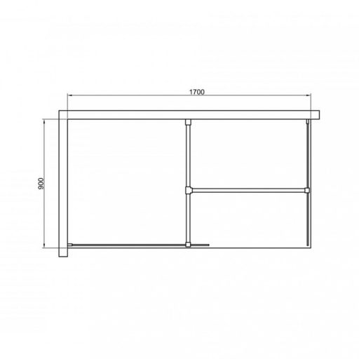 Walker 100x195 cm Walk in zuhanyfal