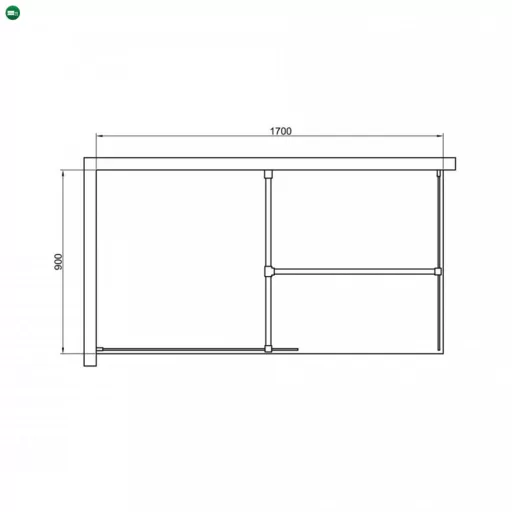 Walker 80x195 cm Walk in zuhanyfal