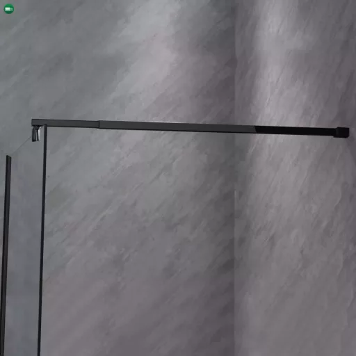 River walk in zuhanyfal 70x190 cm fekete