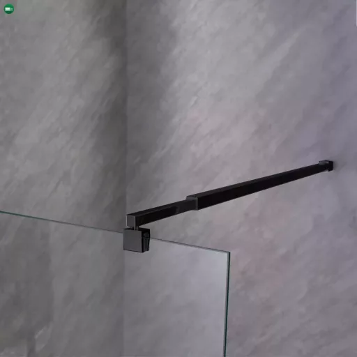 River walk in zuhanyfal 70x190 cm fekete