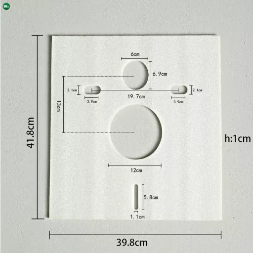Zajszigetelő fali wc-hez és bidé-hez 39x42x1 cm