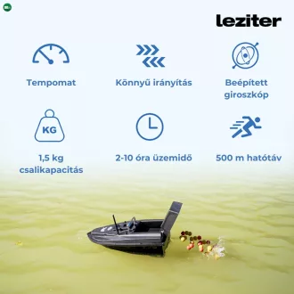 Etetőhajó X1 GPS+4G hátrakidobós fekete