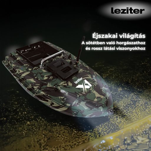 Etetőhajó X1 hátrakidobós terepmintás zöld