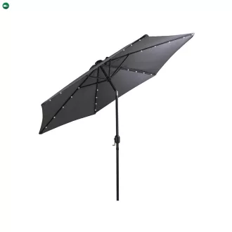Solari kerti napernyő led lámpával szürke 300 cm