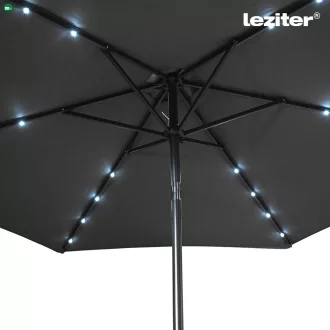 Solari kerti napernyő led lámpával szürke 300 cm