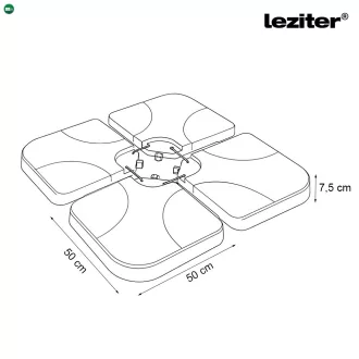 Napernyőtalp 4x15 L